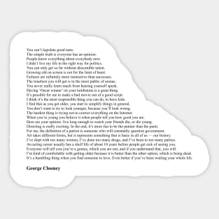 George Clooney Quotes Sticker